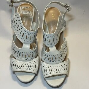 Jasmin Strapped Open Toe Cork Wedges Sz 9W